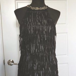 Lucy Paris Black Fringe mini dress